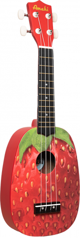 Amahi Ukulele, Pineapple Shape with Strawberry Design