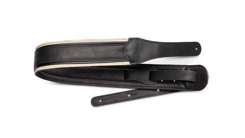 Taylor American Dream Leather Strap, White/Black, Taylor,2.5"
