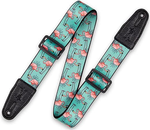 Levy's MPD2-121 Polyester Guitar Strap Flamingos