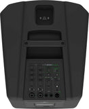 Top view, SRM-Flex by Mackie. Easy access to volume, 3-band EQ