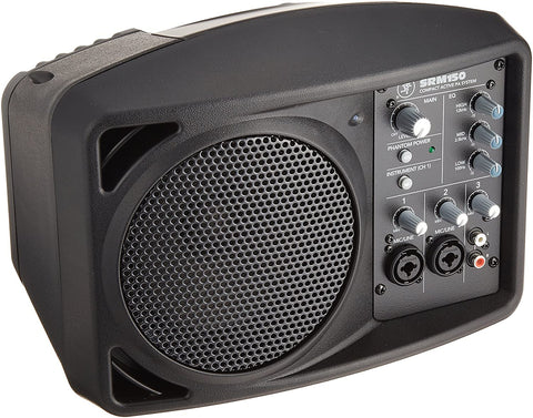 SRM150 Portable PA, front view, very handy PA that every musician needs for a 100 different uses