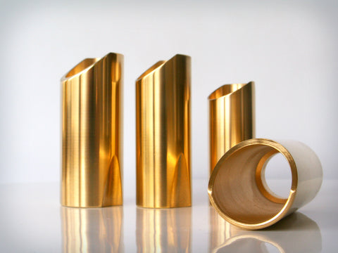 The Rock Slide - Medium Polished Brass Guitar Slide