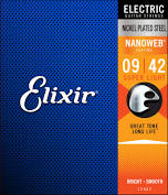 Elixir - Nanoweb Nickel Plated Steel - Super Light Gauge - 9/42
