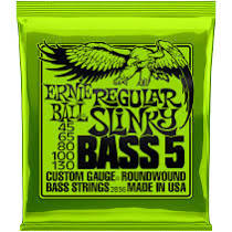 Ernie Ball 2836 Regular Slinky Nickel Wound Electric Bass Strings - .045-.130 5-string
