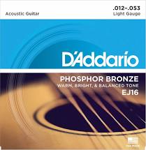 D'Addario - Phosphor Bronze Light Acoustic Strings - 12/53