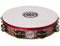 Gon Bops 10" Headed Double Row Wooden Tambourine
