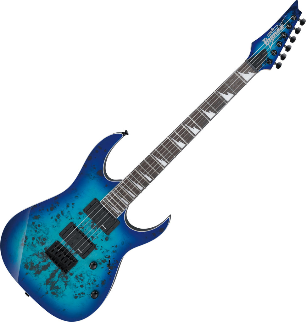 Ibanez GRGR221PA GRG Series 6-String Electric Guitar Aqua Burst