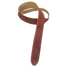 Levy's MS26 Suede Guitar Strap - Burgundy