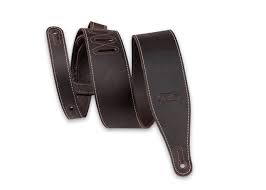 Levy's Leathers 2.5” Wide Butter-Leather Guitar Strap; Dark Brown (M17BAS-DBR