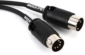 Boss BMIDI-PB1 MIDI Cable with Adjustable Straight/Angled DIN Connectors - 1 foot