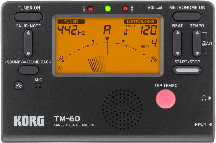Korg TM-60 Combo Tuner Metronome Black