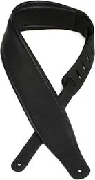 Levy's PM32BH-BLK 3.25" Wide Butter Leather Guitar Strap - Black