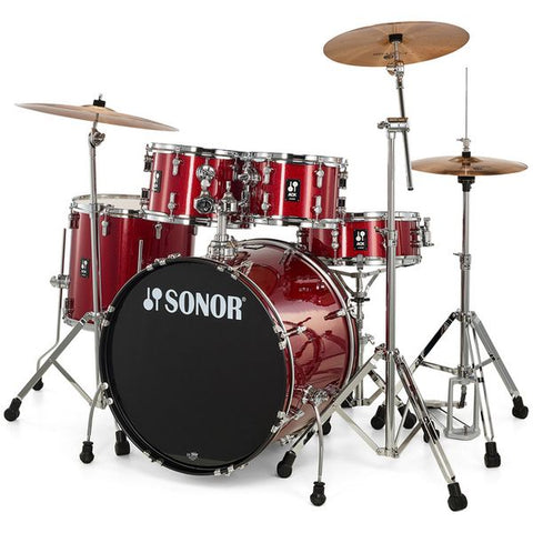 Sonor AQX Studio Drum Set - Red Moon Sparkle