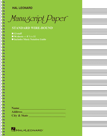 Hal Leonard - Manuscript Paper - Wire-Bound