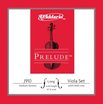 D'Addario J910LM D'Addario Prelude Viola String Set, Long Scale, Medium Tension
