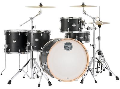Tama Imperialstar 5-Piece Complete Drum Set with 22 in. Bass Drum and Meinl HCS Cymbals Black Oak Wrap