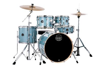 MAPEX VENUS VE5044FTCVJ COMPLETE DRUMSET, AQUA BLUE SPARKLE MAPEX