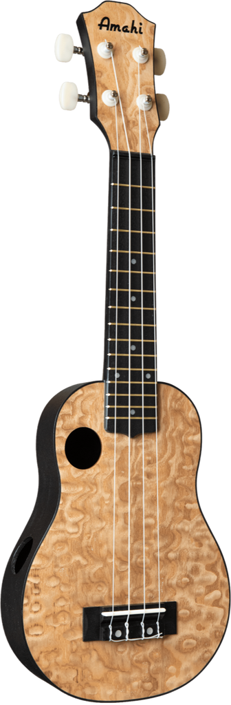 HCLF880 Amahi ABS Plastic Back & Sides, Quilted Ash Top, Soprano
