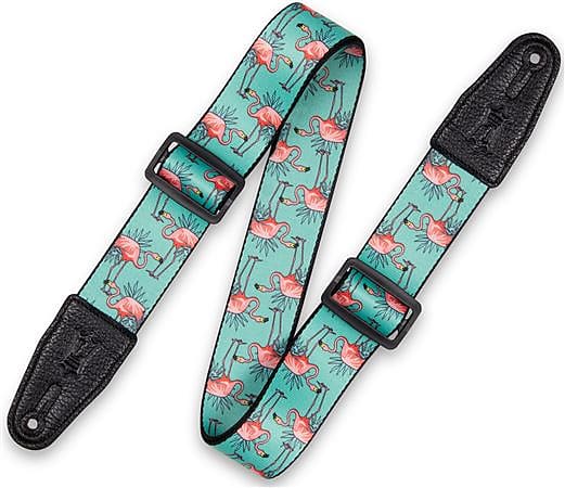 Levy's MPD2-121 Polyester Guitar Strap Flamingos