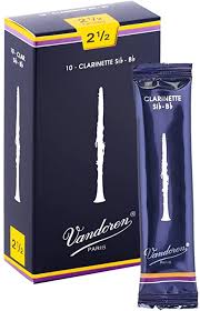 Vandoren CR1025 Bb Clarinet Traditional Reeds Strength 2.5; Box of 10