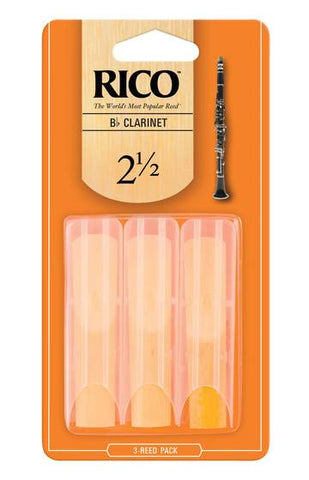 Rico Clarinet #2.5 Reeds (3 Pack)