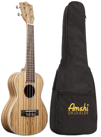 Penguin Concert Zebrawood Ukulele 330C