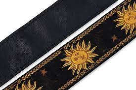 Levy's MPJG '60s Sun Polyester Guitar Strap - Black