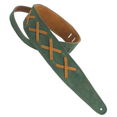 Henry Heller HPDG-03 Chocolate Kelly Green Suede Strap