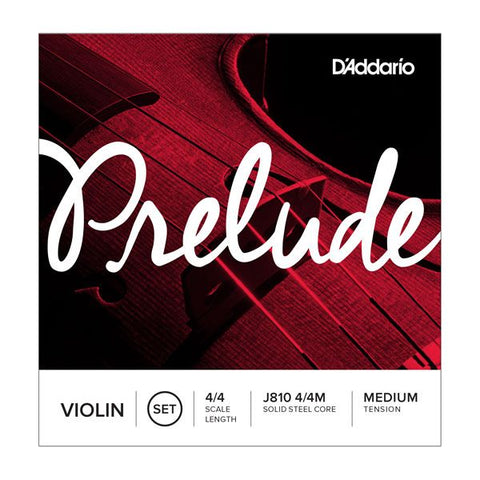D'Addario J810 Prelude 4/4 Violin String Set Medium