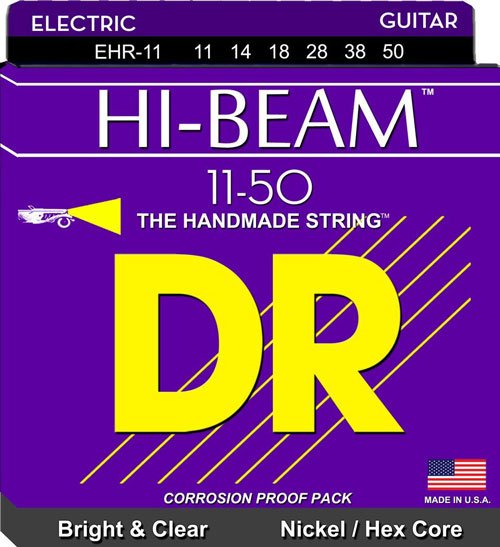 DR Strings EHR-11 Hi-Beam Electric Guitar Strings, Heavy 11-50