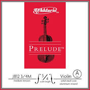 D'Addario Prelude Violin A 3/4 Medium Tension J812 3/4M, Single String