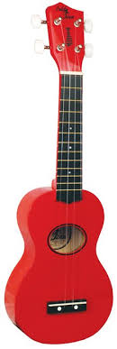 Eddie Finn EF-MN-RD Minnow Ukelele with Bag - Red Gloss