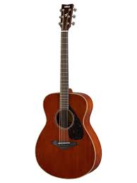 Yamaha FS850 Small Body Solid Top Acoustic Guitar, Mahogany