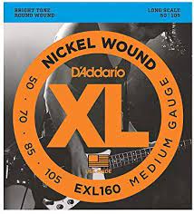 D'Addario EXL160 Medium Nickel Wound Long Scale Bass Strings - .050-.105