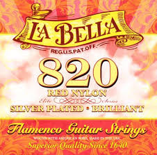 La Bella 820 Elite Flamenco Guitar Strings (Red Trebles) MT, Full Set