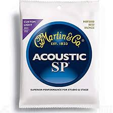 Martin MSP3050 SP 80/20 Bronze Acoustic Guitar Strings, Custom Light