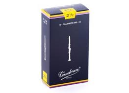 Vandoren CR1125 Eb Clarinet Traditional Reeds Strength 2.5; Box of 10