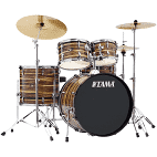 Tama Imperialstar IE50C 5-piece Complete Drum Set with Snare Drum and Meinl Cymbals - Coffee Teak Wrap