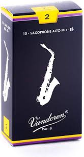 Vandoren SR212 Alto Sax Traditional Reeds Strength 2; Box of 10