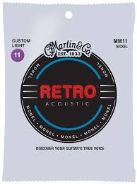 Martin Retro Acoustic MM11 Custom-Light-Gauge Guitar Strings, Monel Nickel