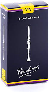 Vandoren CR1035 Bb Clarinet Traditional Reeds Strength 3.5; Box of 10