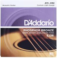 D'Addario EJ26 Phosphor Bronze Custom Light Acoustic Strings