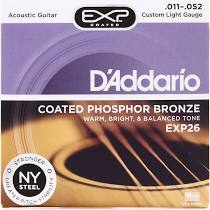 D'Addario EXP26 - Coated Phosphor Bronze Custom Light Acoustic Strings