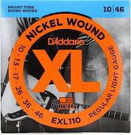 D'Addario EXL110 Nickel Wound Electric Strings -.010-.046 Regular Light