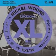 D'Addario EXL115 Nickel Wound Electric Strings -.011-.049 Medium/Blues-Jazz Roc