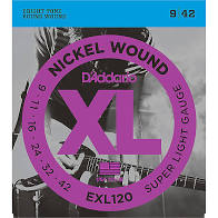 D'Addario EXL120 Nickel Wound Electric Strings -.009-.042 Super Light