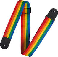 Levy's M8POLY-RNB Polyester Guitar Strap - Rainbow