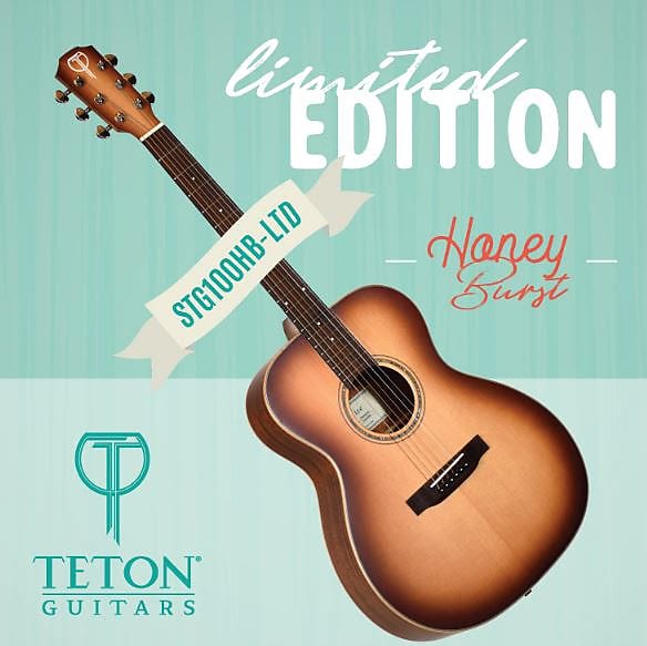 Teton STG100HB-LTD Limited Edition Honeyburst Grand Concert, Solid Spruce Top Honey Burst Finish