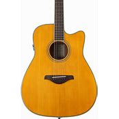 Yamaha FGC-TA TransAcoustic Dreadnought Guitar - Vintage Tint